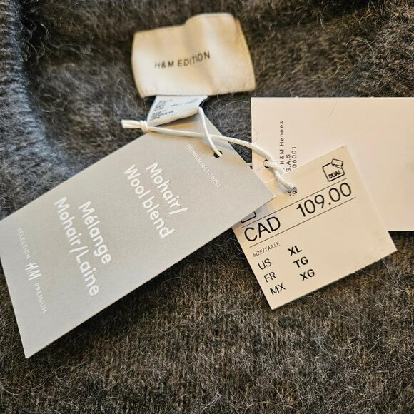 H&M EDITION BEAD DETAILED SWEATER & MATCHING MOHAIR-BLEND SKIRT - Picture 4 of 8